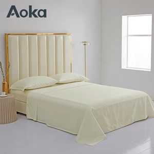 Luxury 100% Cotton Sheet Set Solid Color Designs Bedding  Sheet Sets