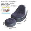 Sofa with stool-navy blue