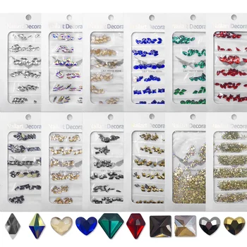 Wholesale Flatback Glass Non Hotfix Multi Shaped Rhinestones In Bulk Nail Stones