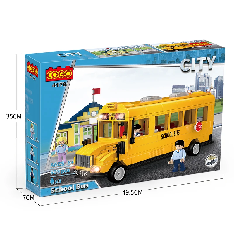 Cogo Educational Plastic Bricks Building Blocks City Preschool School ...