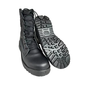 New style Smooth Cow Leather Lace up Outdoor Boots Hard wearing Hiking Shoes Lightweight Tactical Boots Walking Footwear for Men