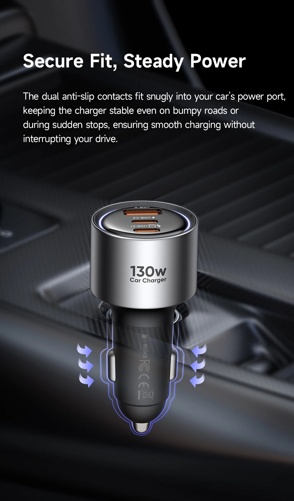 Kích thước tẩu sạc Mcdodo 90W và 130W