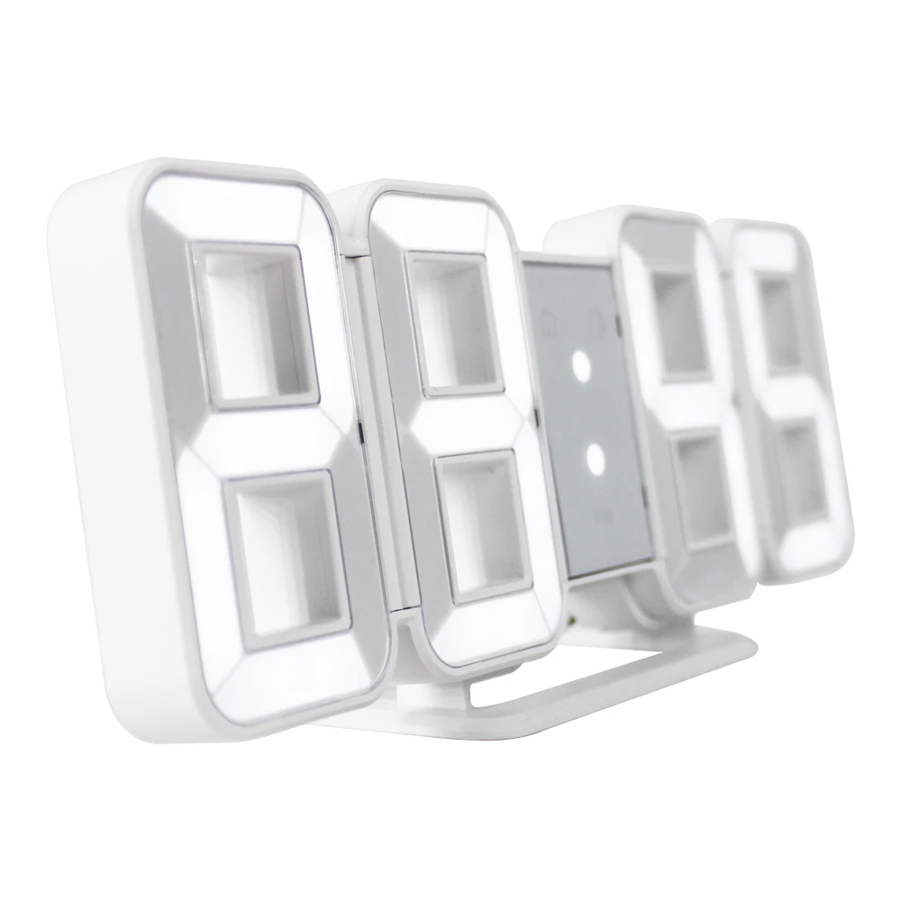 Многофункциональные 12 или 24 часа форматов пульт дистанционного управления Регулируемая Яркость Диммер ночник 3D светодиодные цифровые современные настенные