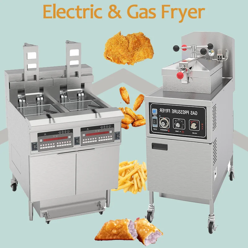 Burger King Equipment Kfc Chicken Pressure Fryer Machine Open Fryer