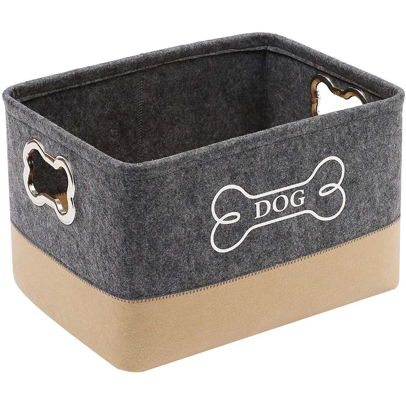 Dog Toy Storage Container High-quality Felt Pet Toy Organizer