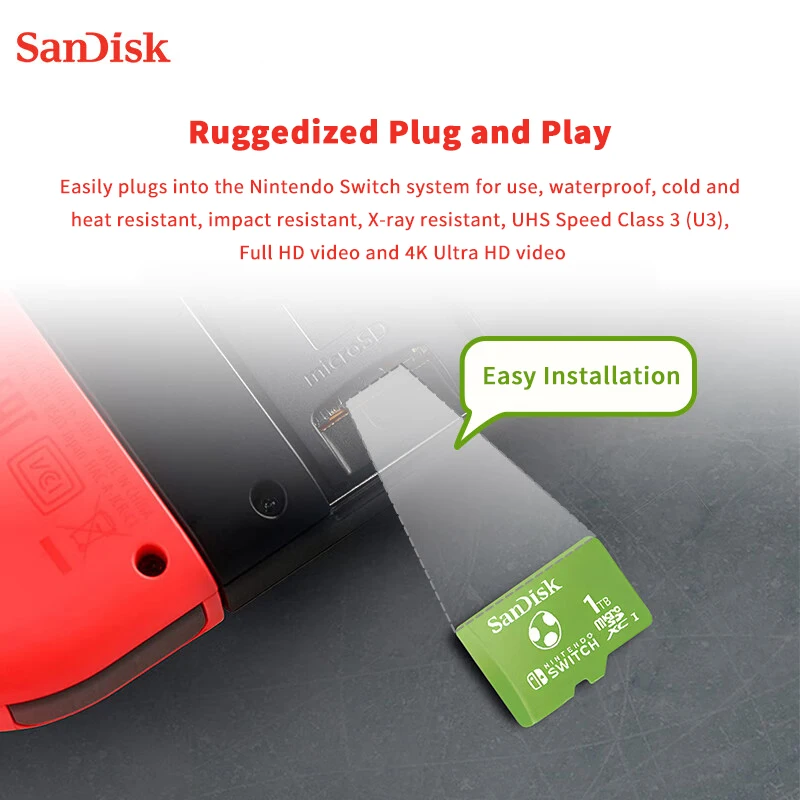 Sandisk Where To Insert Sd Card On Switch Sandisk Micro Sd Card