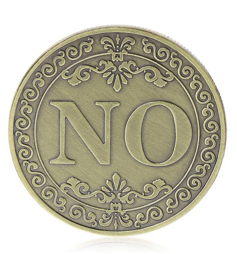YES or NO Commemorative Coin Letter Coin Classic Magic Tricks Toy Magic Props 