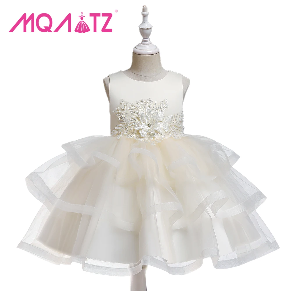 Mqatz Summer Kids Party Dress Girls 310 Years Old Wedding Flower Girl