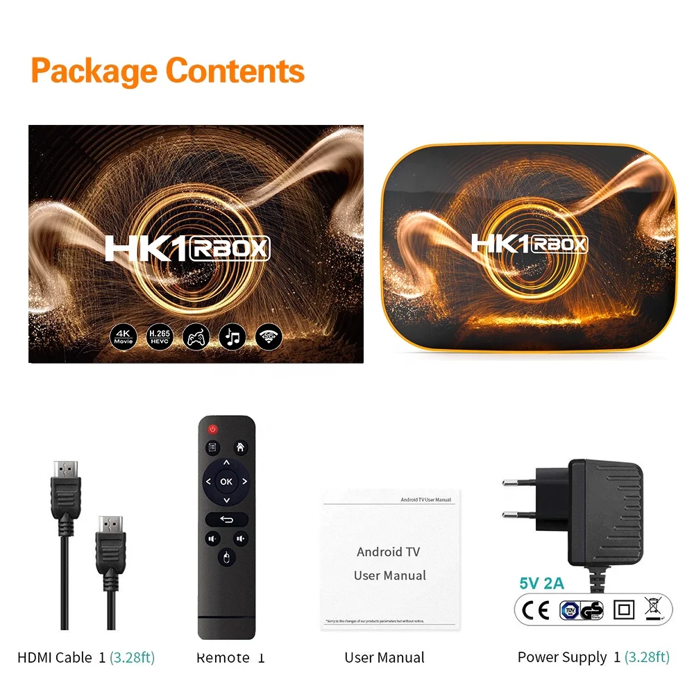 Android 10.0 TV Box HK1 RBOX RK3318 - 4GB RAM, 32GB Storage, 4K
