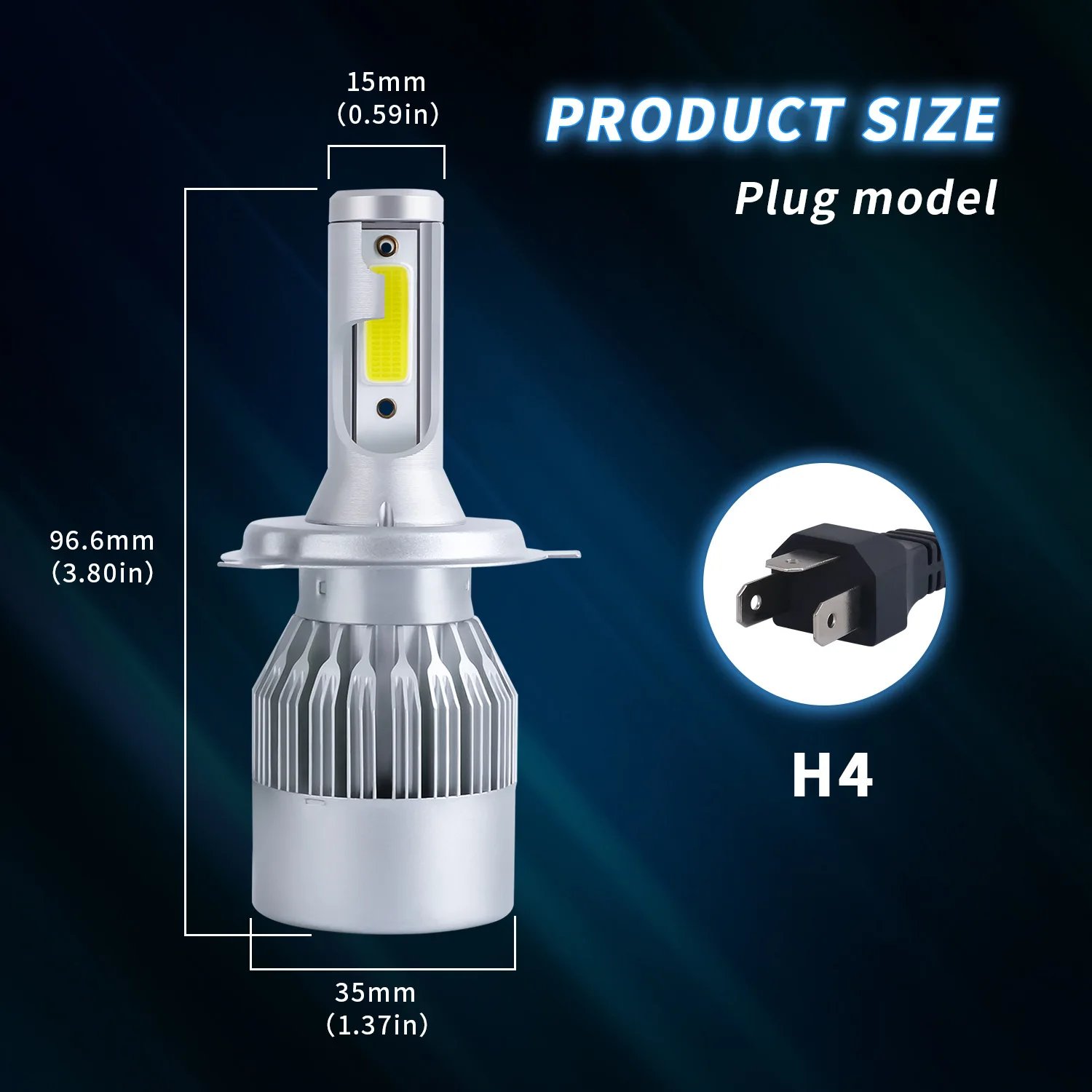 High Quality Auto Led Light C6 H11 H4 H7 Headlight 12v 36w 3800lm Led