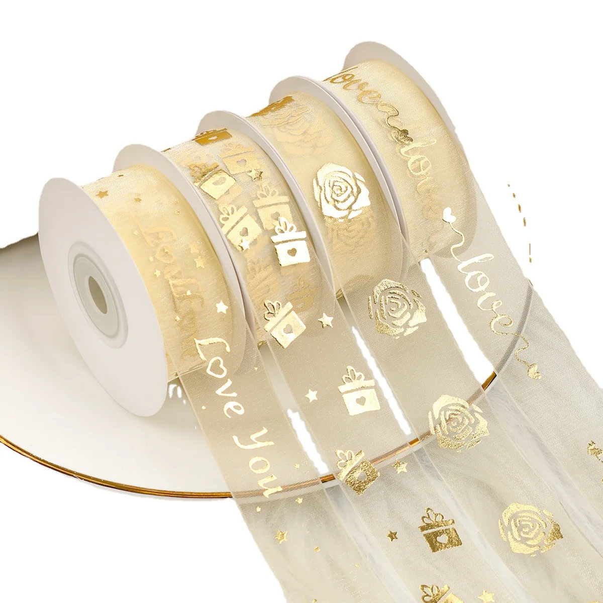 Оптовая продажа индивидуальные красочные атласные подарочные ленты с принтом логотипа Цветочная атласная корсажная лента декоративная