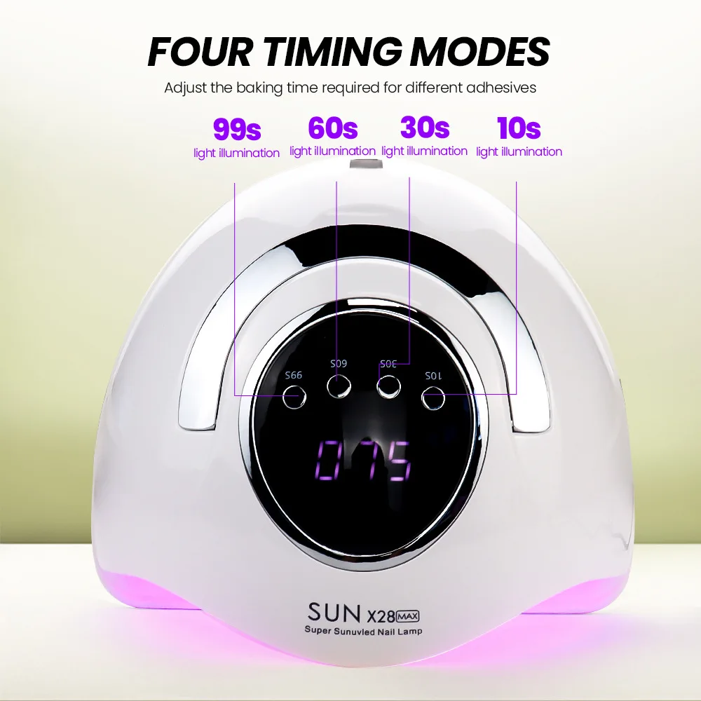 380W SUN X28 MAX UV LED Nail Lamp - Fast & Professional Curing