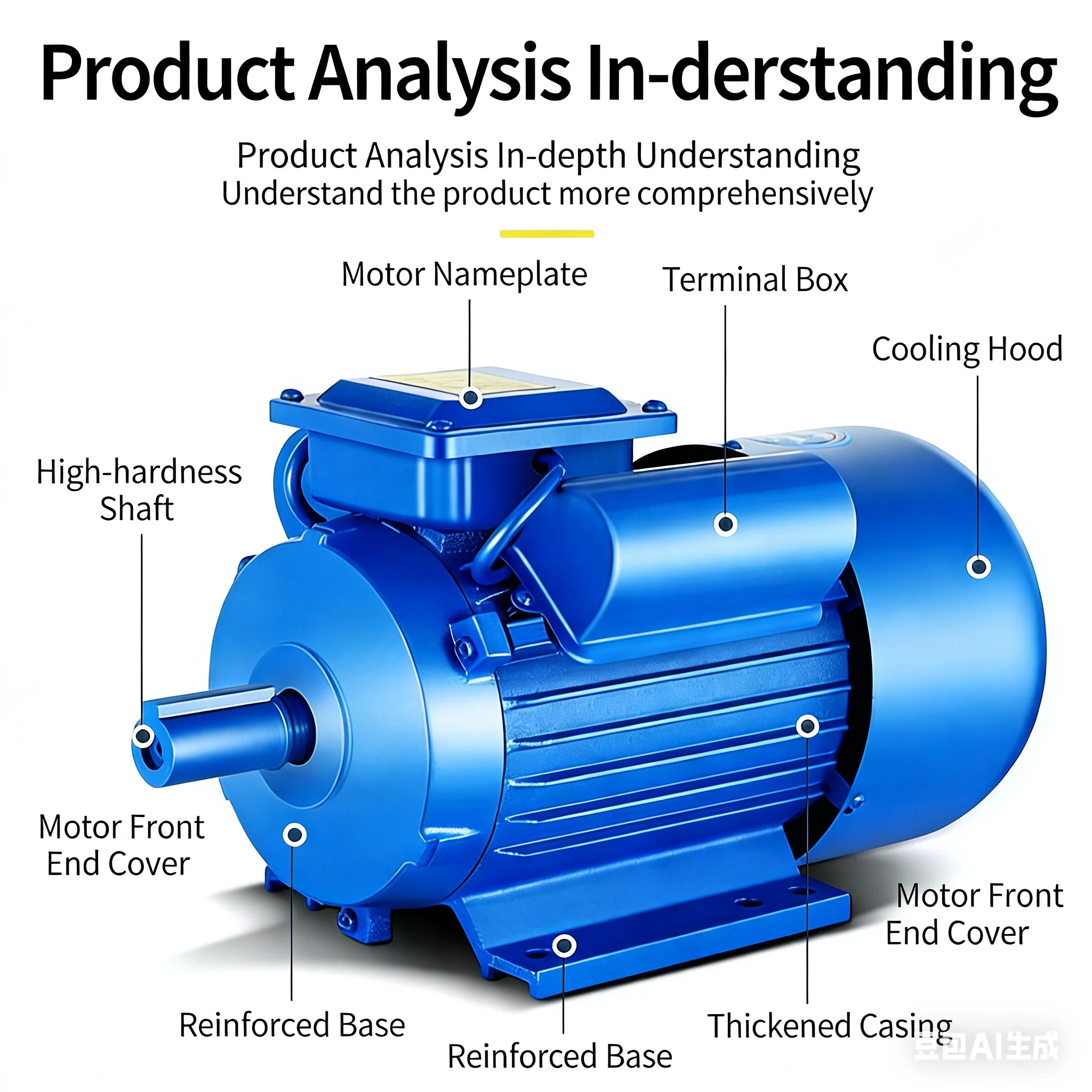 Single Phase Induction Motor, IEC, TEFC, 220V, 1.5HP-5HP - detail 6