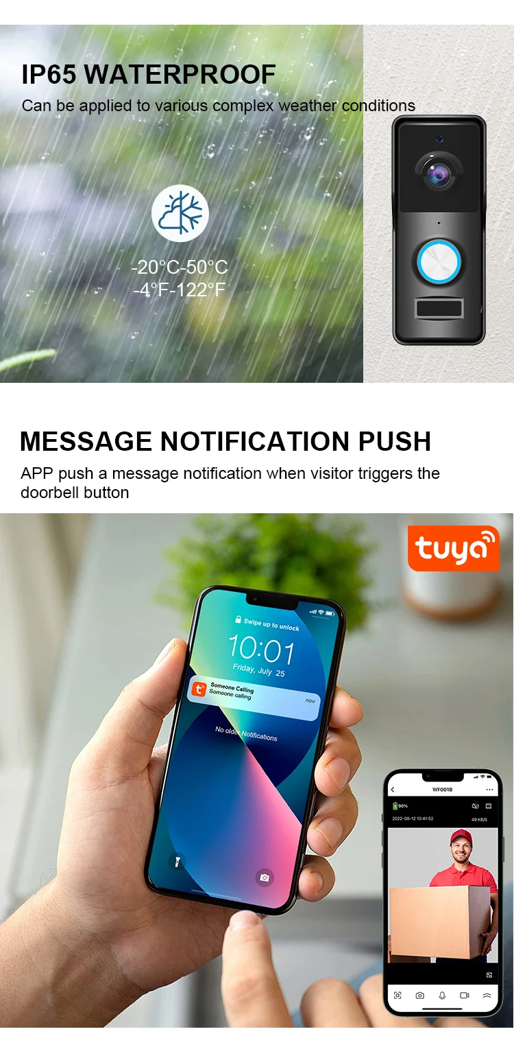 Night Vision Camera Doorbells Hot Top Seller Security Yiroka Home