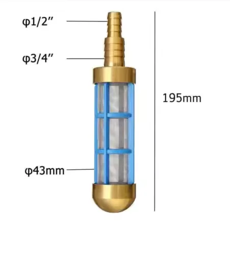 High Pressure Power Washer Inlet Water Filter New Metal Weighted Filter