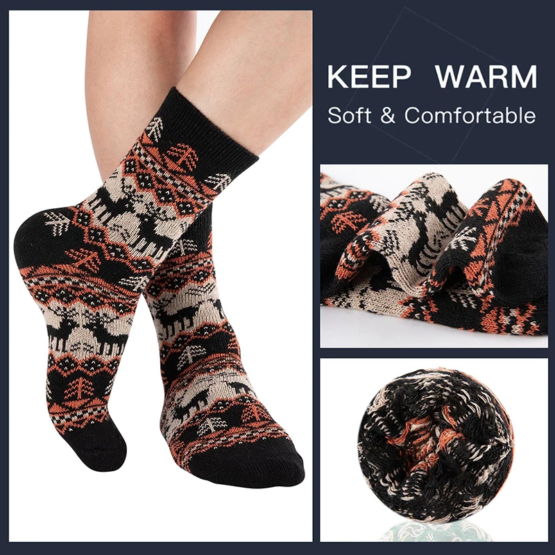product-750-750 men wool socks custom logo winter warm socks thick knit cabin cozy crew soft socks gifts for men