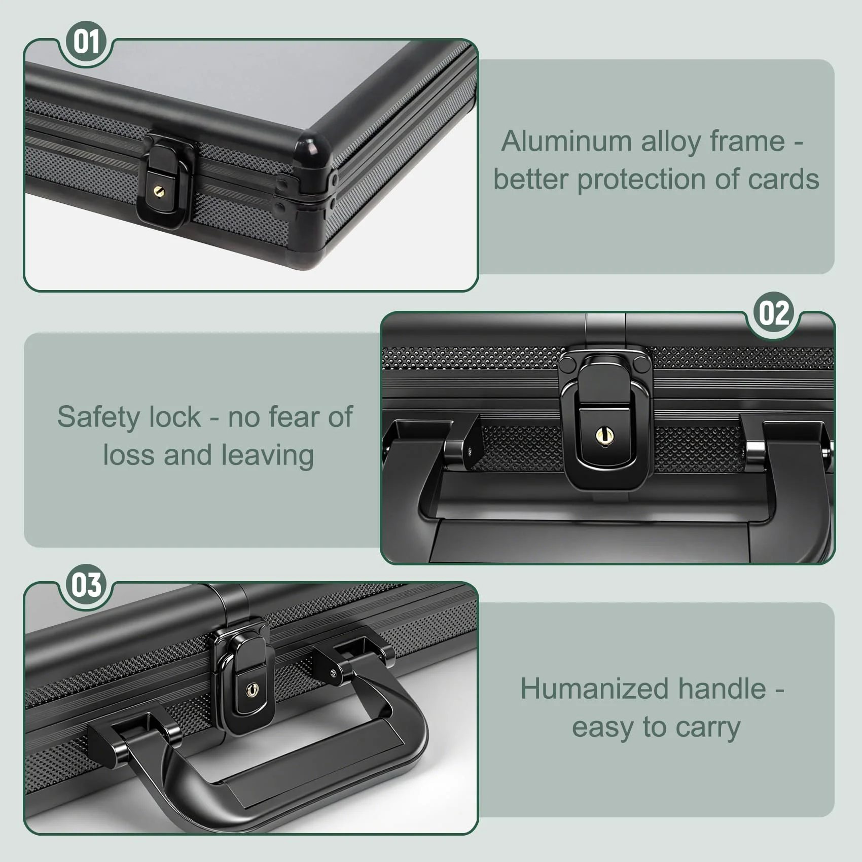 portable card display case Amazon.com: Large Cards Trade Show Display Case,Graded Card Display Frame  with Lock