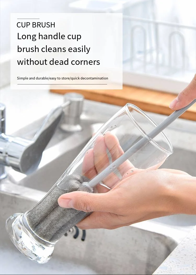 Multifunctional Long (short) handle cup brush Cleaning brush Glass bottle decontamination cleaning brush manufacture