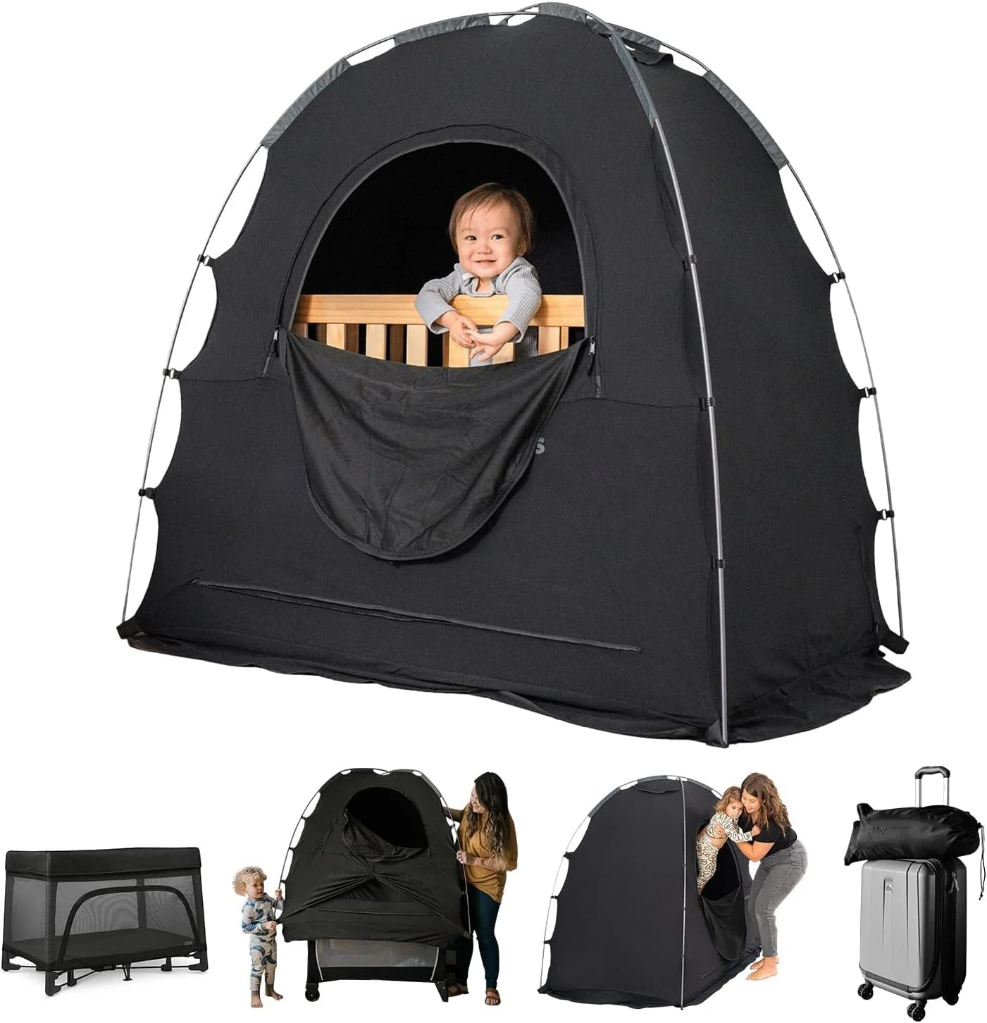 Blocks 95%+ Light Baby Blackout Tent Sleep Pod Kids the Original Blackout Sleep Tent Travel Essential for Babies and Toddlers