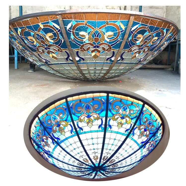 Alibaba Inverted Stained Glass Dome Skylight Custom Patterns And
