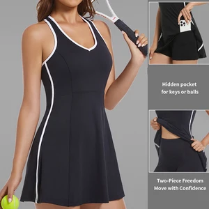 New Fabric High Quality Gym Fitness Yoga Apparel Women Golf Tennis Skirt Set Women's Tennis Wear Girl