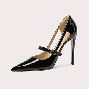 LIly Wei Fashion Ladies Office Shoes Large Size Multi-colors Elegant for Women Factory Shiny Black High Heels