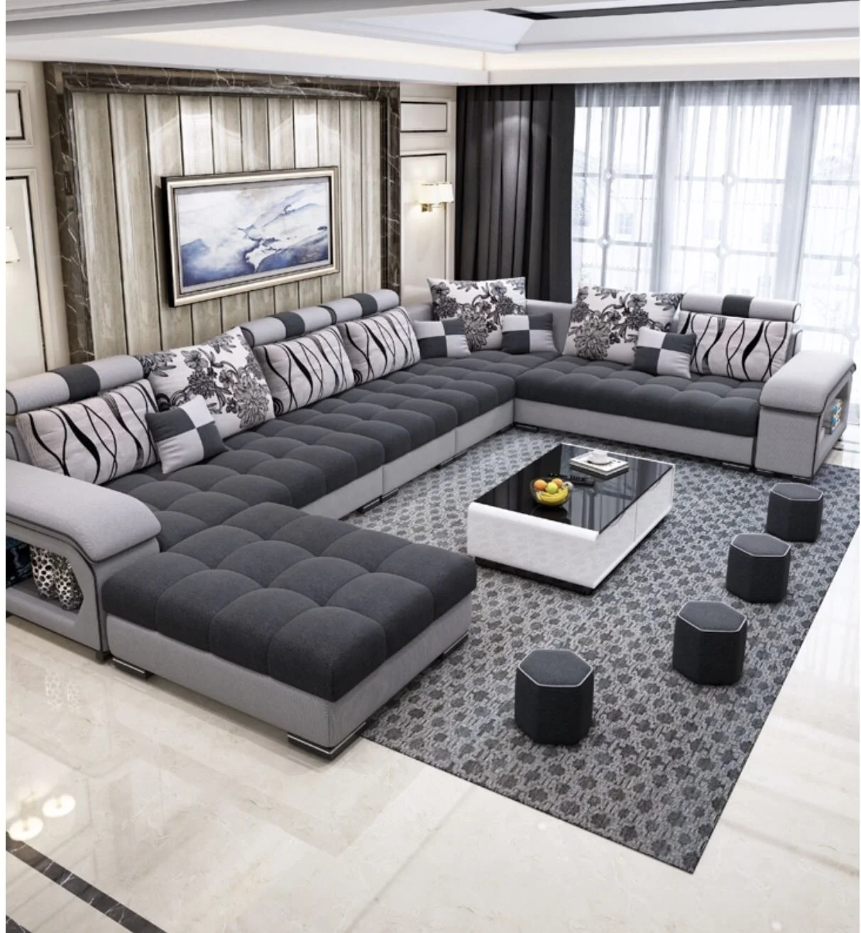 Customizable Furniture Factory Provided Living Room Sofas/fabric Sofa Bed  Royal Sofa Set 4 Seater Living Room Furniture Designs - Buy Living Room