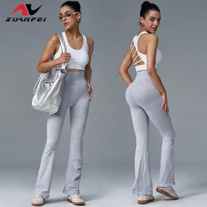 Ribbed Womens Sports Leggings Gym Fitness Sports Wear Seamless Workout Tights Outdoor Running Yoga Pants