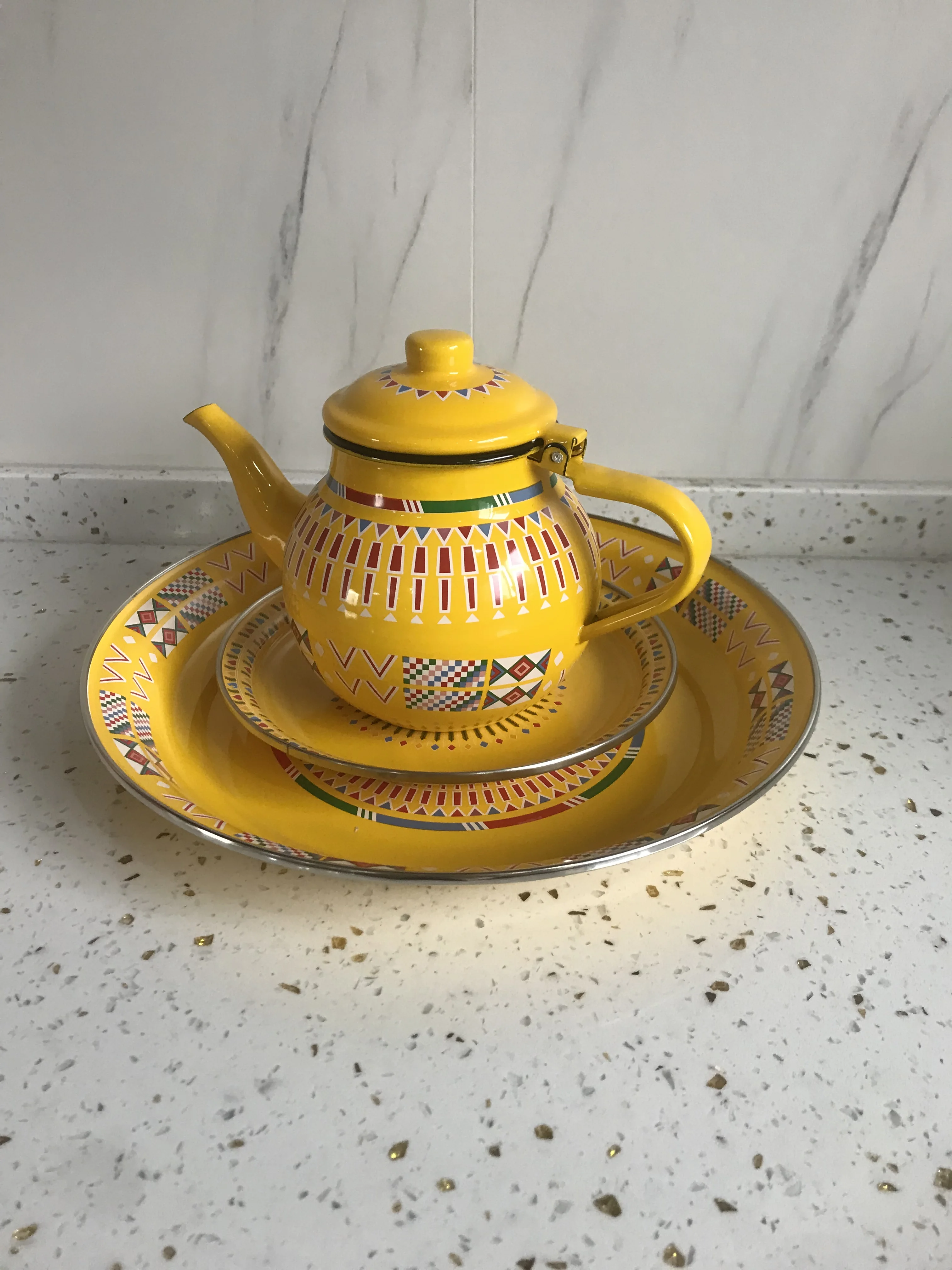 Enamelware Saudi Arabic Turkish Coffee Teapot Set Casserol Set with ...