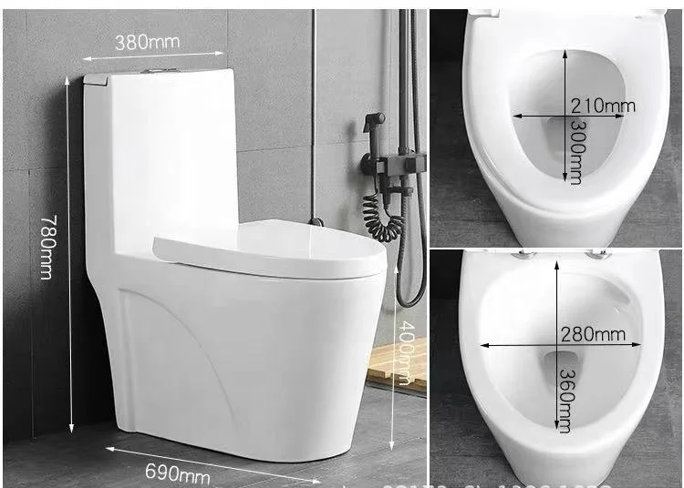 Modern Inodoro One Piece Toilet Siphonic White Elongated Dual Flush Porcelain Floor Mounted Commode manufacture