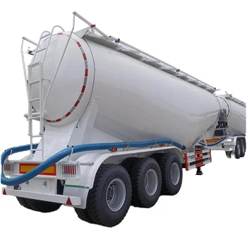 3 Axles 45Cbm Steel Material Semi-Trailer Bulk Cement Truck with Air Compressor for Sale