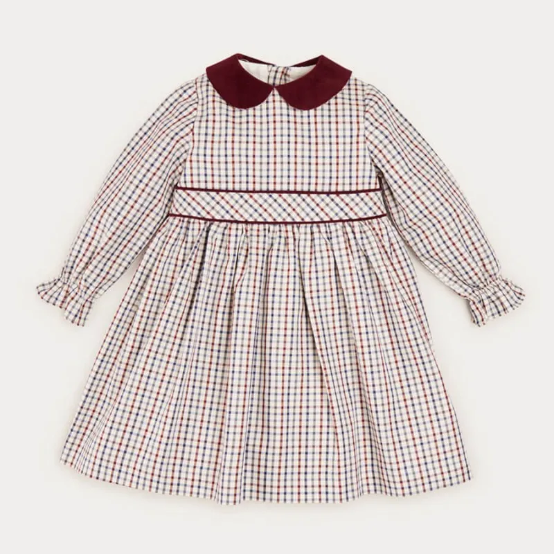 white christmas dresses Pleated Peter Pan Collar Dress – Love That Cotton main image 1