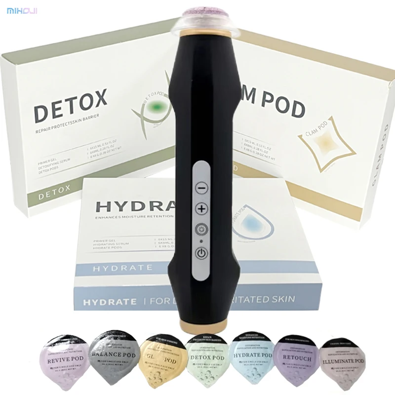 Mini Oxygen Co2 Bubble Pen Oxygenation Capsules Pods Rechargeable Oxygen Bubble Pen Skin Tightening Facial Machine