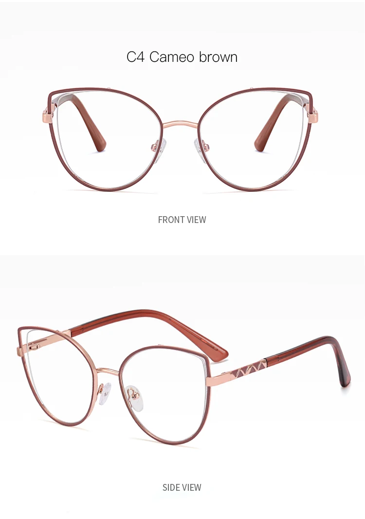 Ms 82054 Eyeglasses 2022 New Metal Big Frame Cat Ears Design Youth Series Appearance Level Women