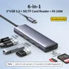Hub lecteur de carte SD/TF 6 en 1