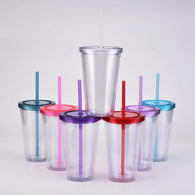 16oz - 24oz Bland Clear Tumbler | Clear Tumbler with Straw | in Bulk | Fast  USA