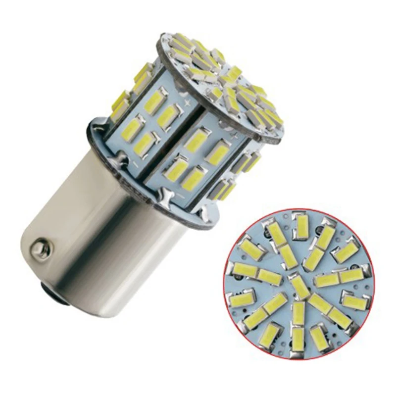 
24V белый P21W 1156 BA15S 1157 1206 50SMD светодиодные лампы 400LM транспортных средств резервный задний фонарь поворота сигнального фонаря Световой индикатор 