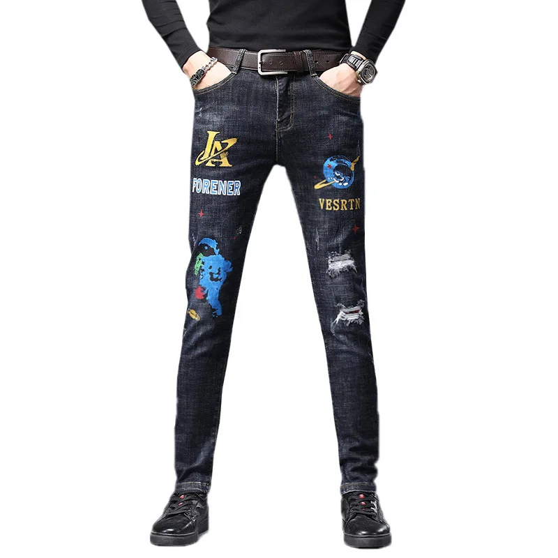 Vaqueros Con Estampado Para Hombre,Vaqueros A La Moda,Gran Oferta,2021 -  Buy Venta Caliente,Pantalones Vaqueros Jeans Hombre,Vaqueros Con Estampado  Product on Alibaba.com