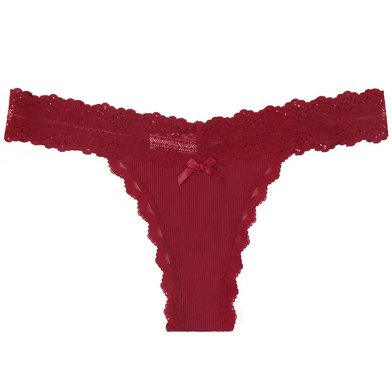2024 Lace Pink T-Back Custom Teen Hot Women's Lace G String Girls Open Crotch Thongs Sexy Ladies Panties