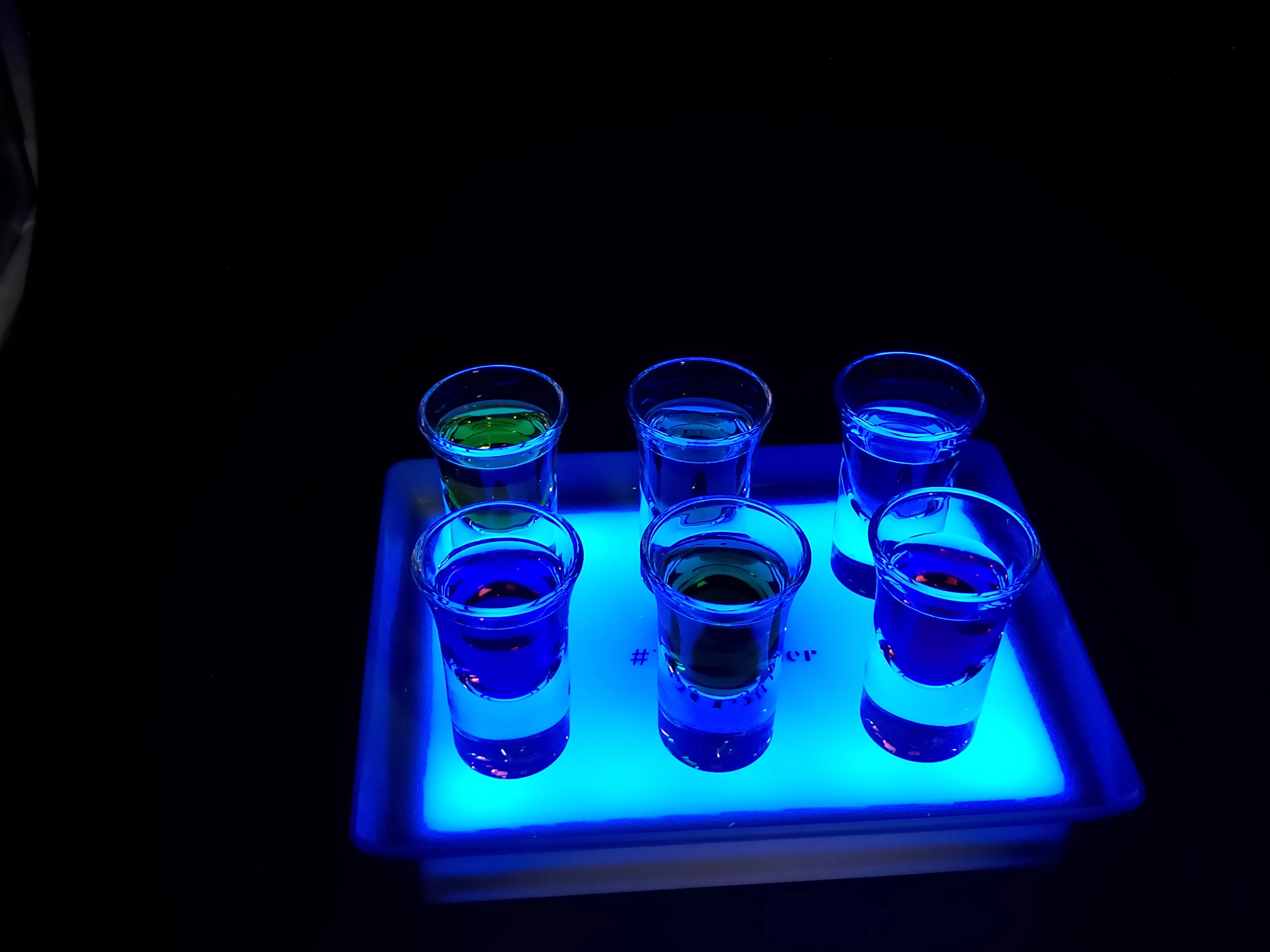 Customizable LED-Lit Mini Wine Shooter Display Stand Mini Tequila Glass Rack with Custom LED Lighting