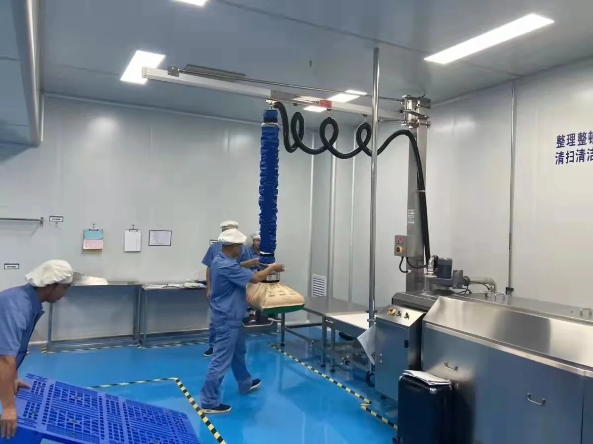 Package Loading Unloading Onto Pallet Box Cement Flour Bag Sack Vacuum Tube Lifter