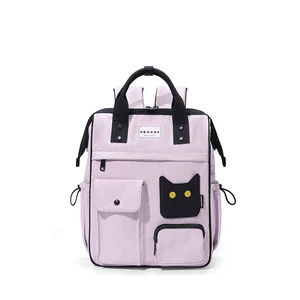 NOXXON 16-Inch Japanese-Style High-End Purple Backpack Simple Design Waterproof Polyester for Commuting School Laptop Backpacks