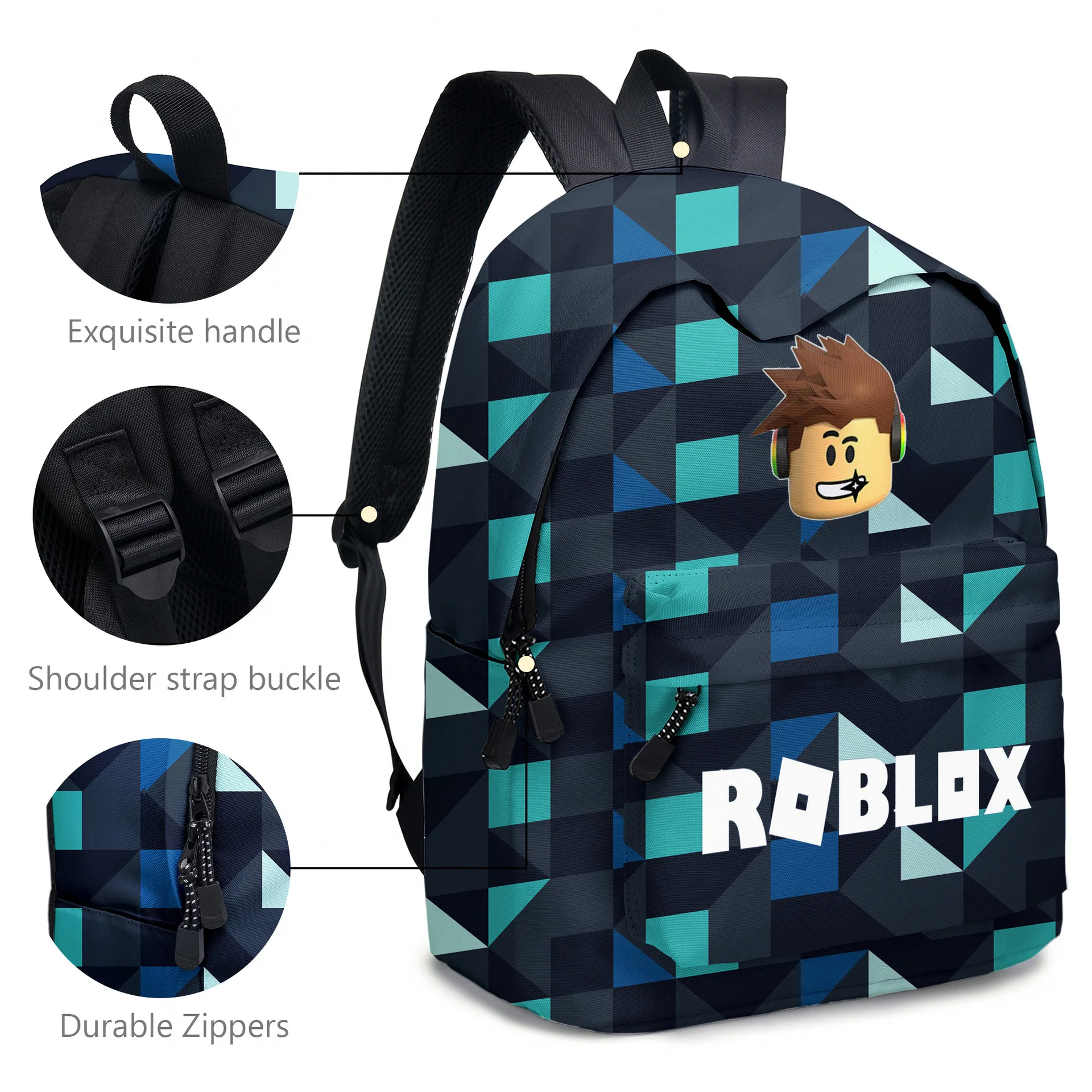 Roblox School Bag Set, Set Mochila Roblox, Roblox Backpacks