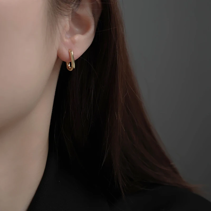 Minimalism Jewellery S925 Sterling Silver Small Tiny Hoops Huggies Earrings Women