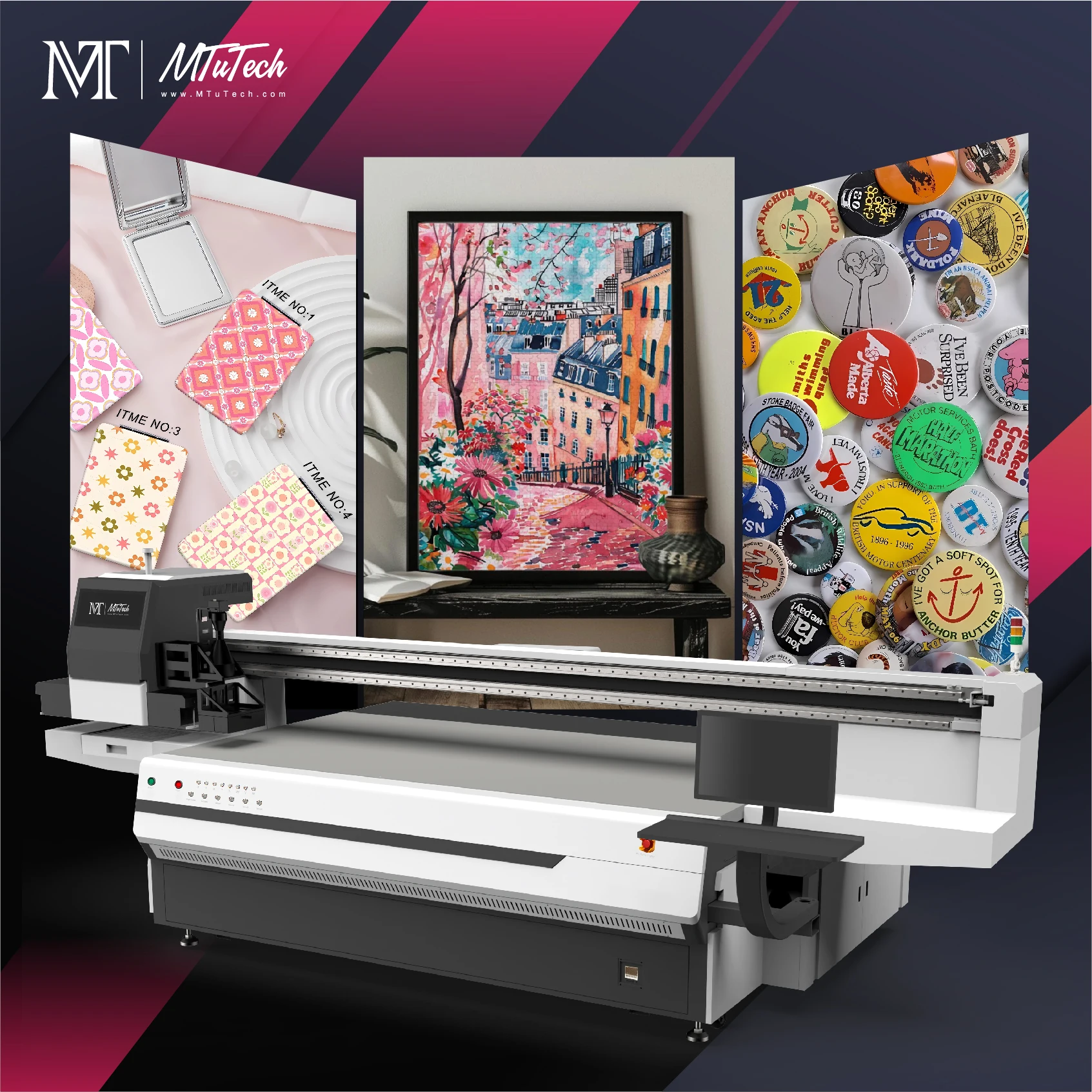 Get Your Special Offer MT UV Printer China 2513 Size Large Format UV Printing Machine on Carpet Rugs