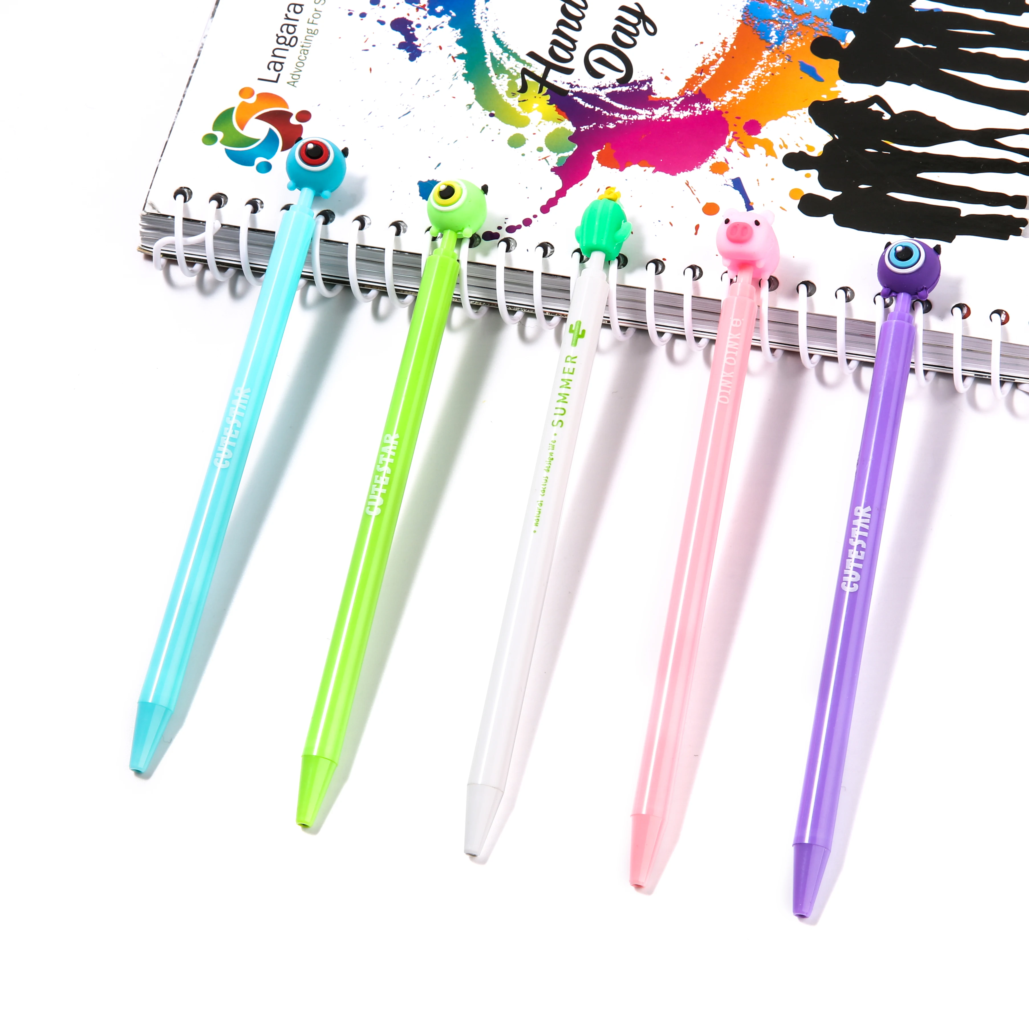 Cute Cartoon Monster Gel Pen Creative Multi-coloured Ink Office_voghion.com