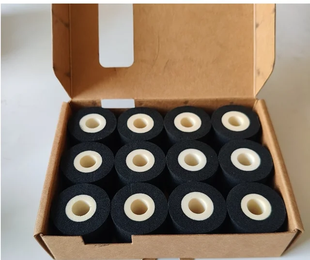DIKAI833ink 40x40mm Black Hot INK Roll for Roller Transfer Printing Coding Machine with 130-160C Temperature and Pillow Packing