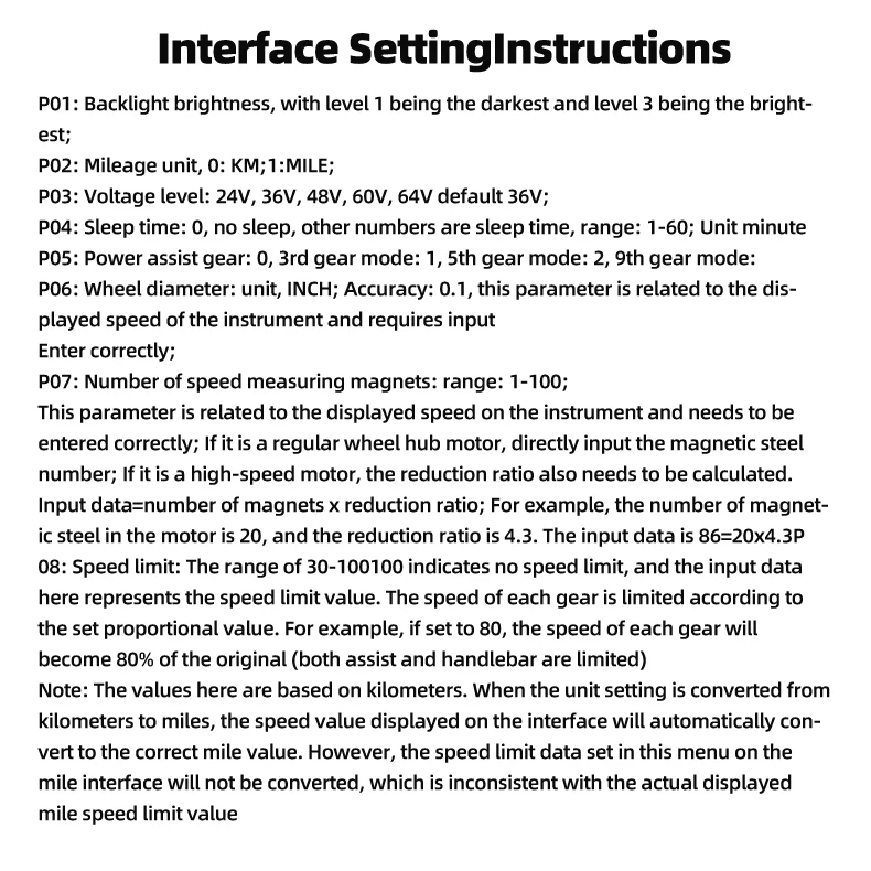 OUXI Electric V20 Pro M6C 20-Inch Fat E Scooter Parts V20/V20 Pro LCD Display Meter 24V-60V USB Panel Screen for Electric Bike