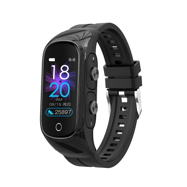 outdoor N8 smart bracelet blue tooth headset 0.96inch display BT call health fashion ENC TWS earphone sports N8 smart watch