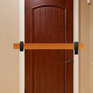 2 Staffe A U In Acciaio Per Legname 2x4 – Rinforzo Di Sicurezza Per Porte, Barricata Per Garage, Fienile, Casa (Nero)